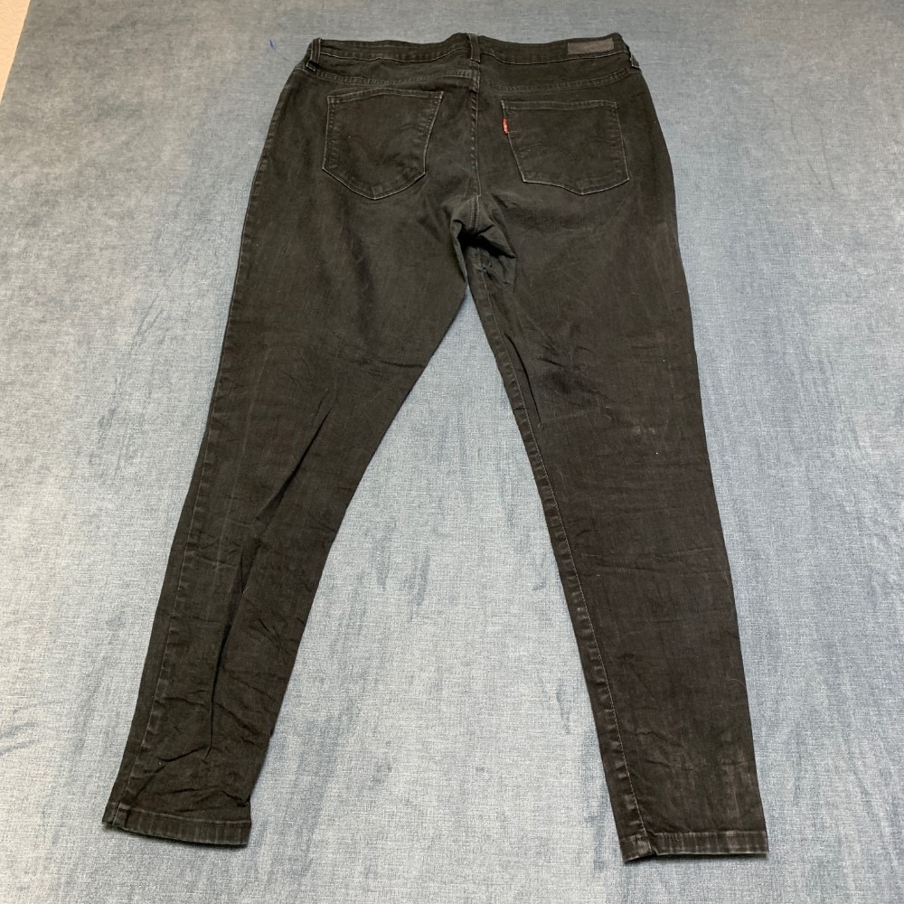Vintage Levi's The Original Legging Jeans Women 16M 34x28.5 Black Denim Low Rise